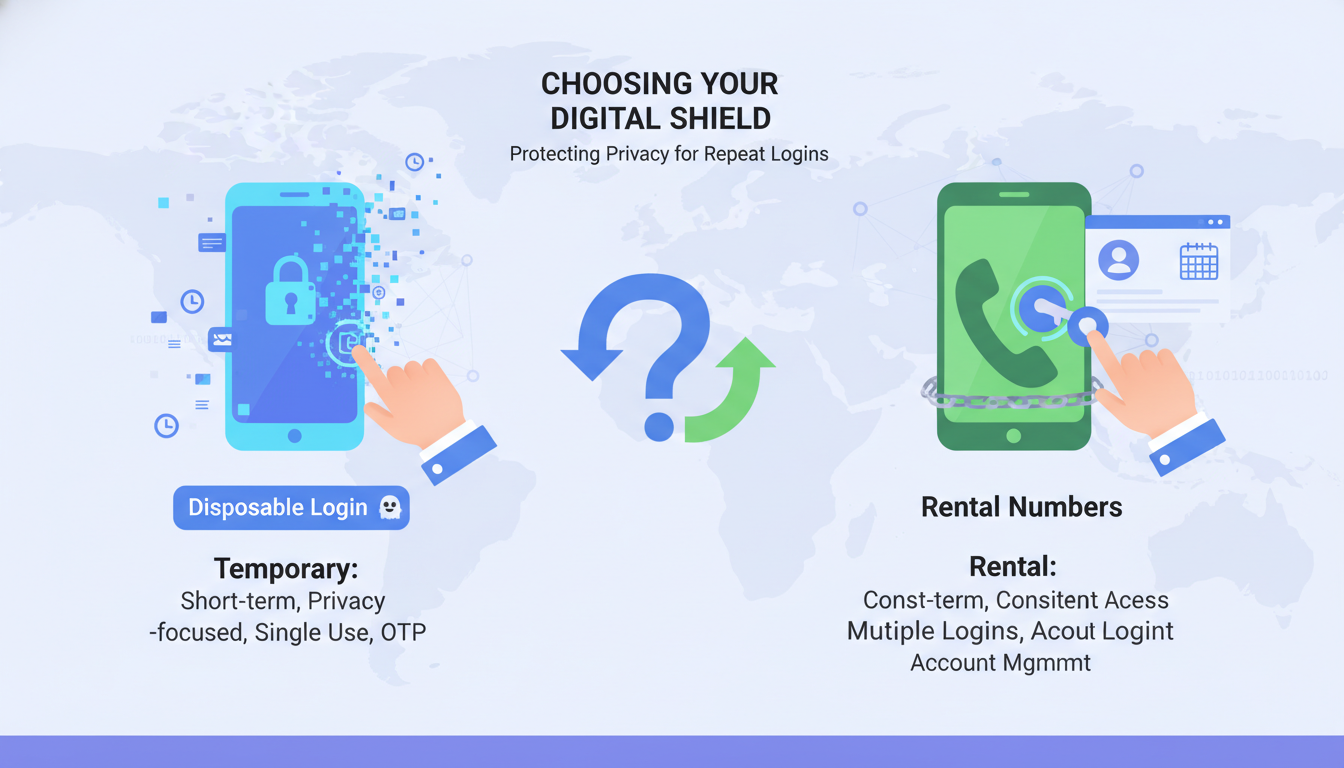 Choosing Between Temporary and Rental Numbers for Repeat Logins
