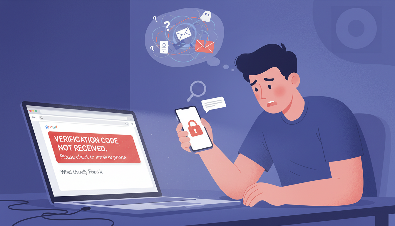 Gmail Verification Code Not Received? What Usually Fixes It