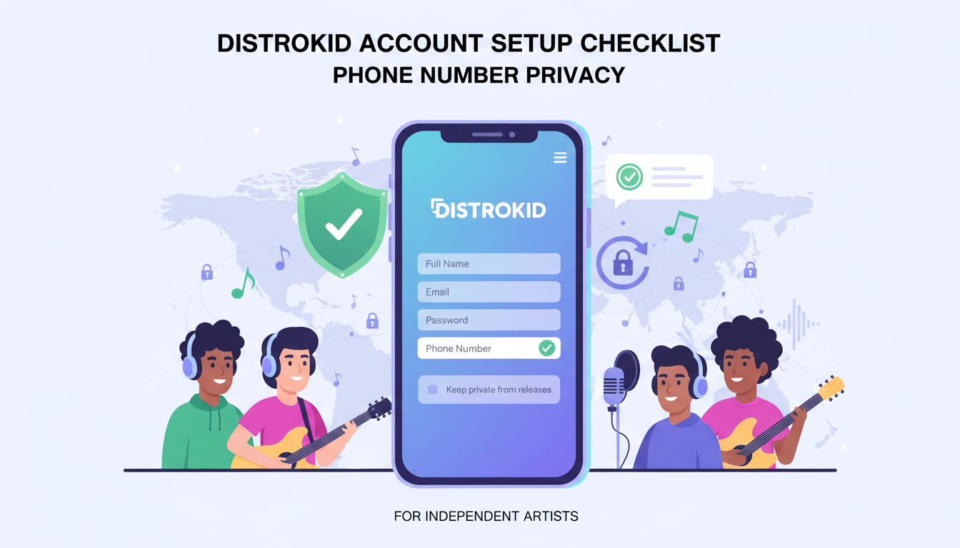 DistroKid Account Setup Checklist for Better Phone Number Privacy