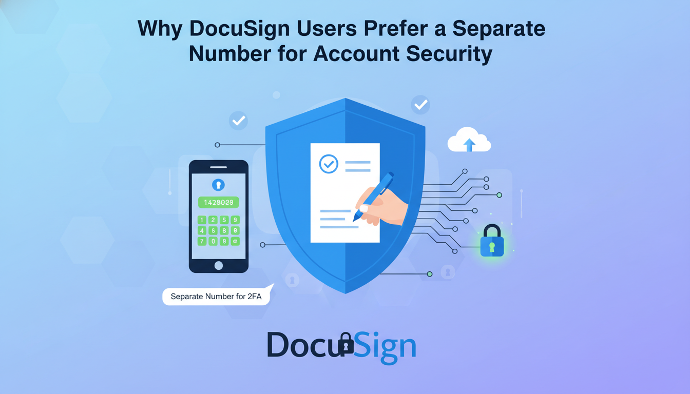 Why DocuSign Users Prefer a Separate Number for Account Security