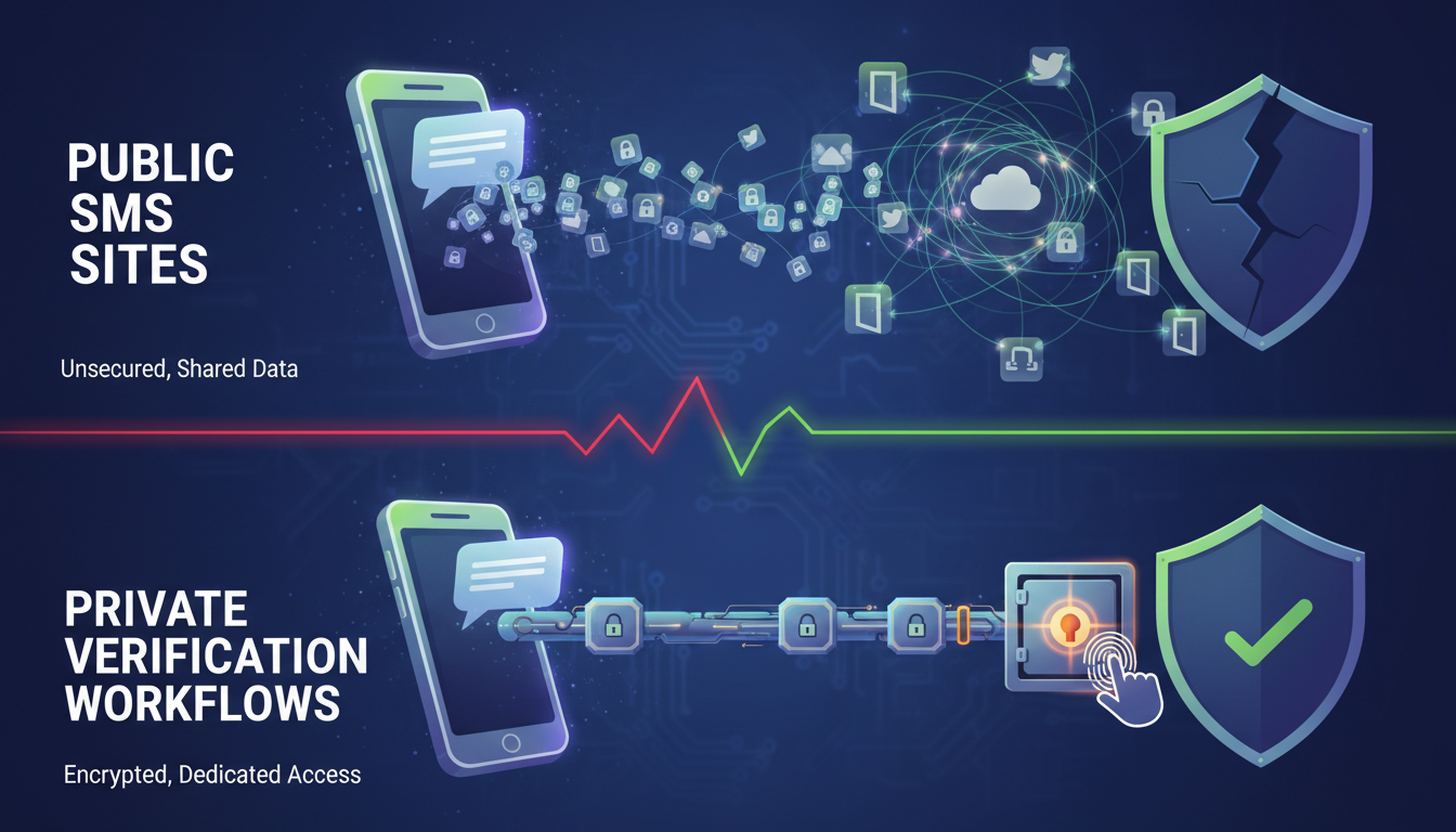 The Difference Between Public SMS Sites and Private Verification Workflows