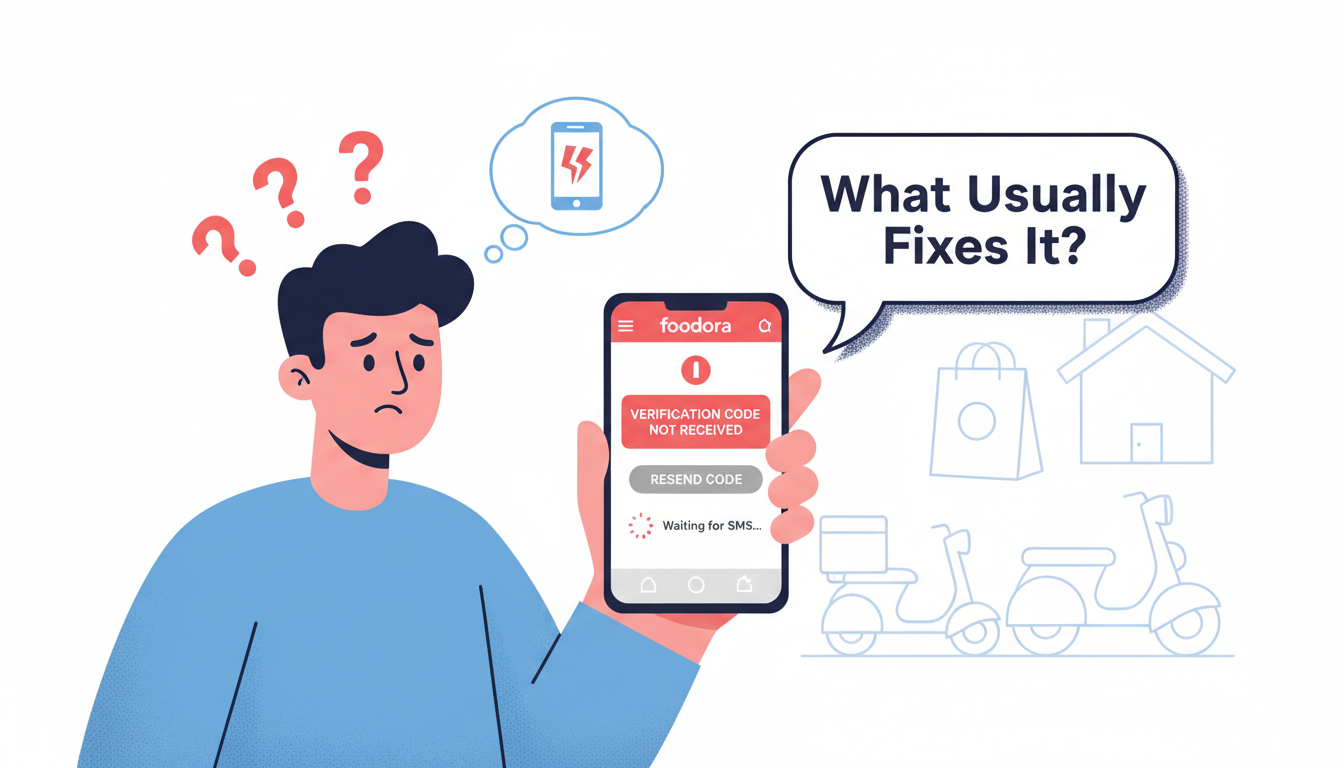 Foodora Verification Code Not Received? What Usually Fixes It
