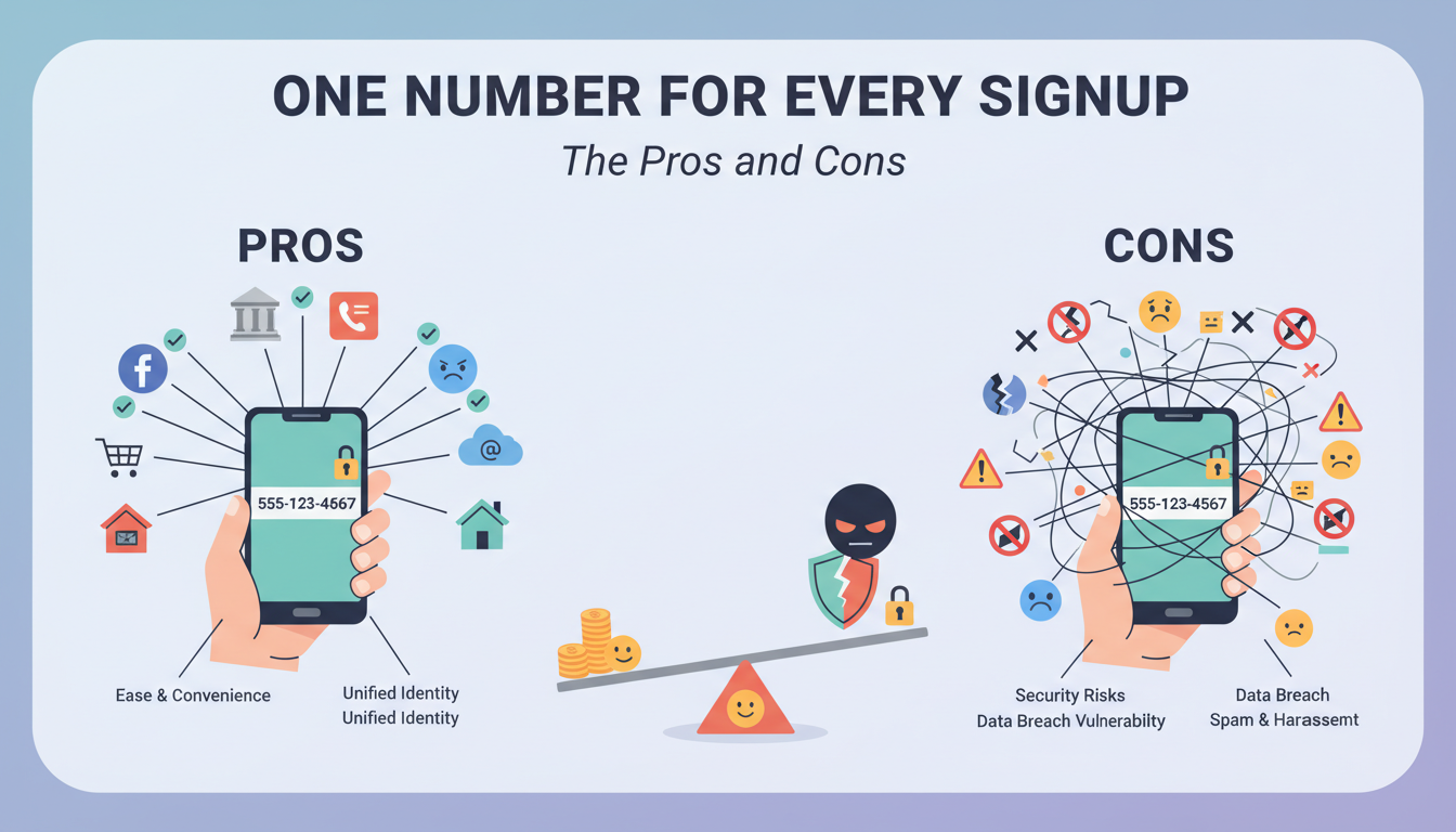 The Pros and Cons of Using One Number for Every Signup