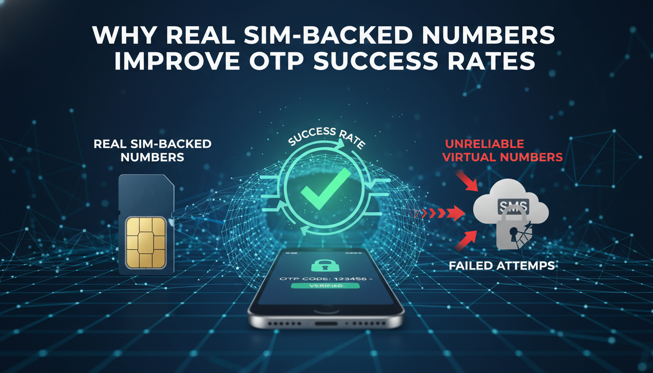 Why Real SIM-Backed Numbers Improve OTP Success Rates