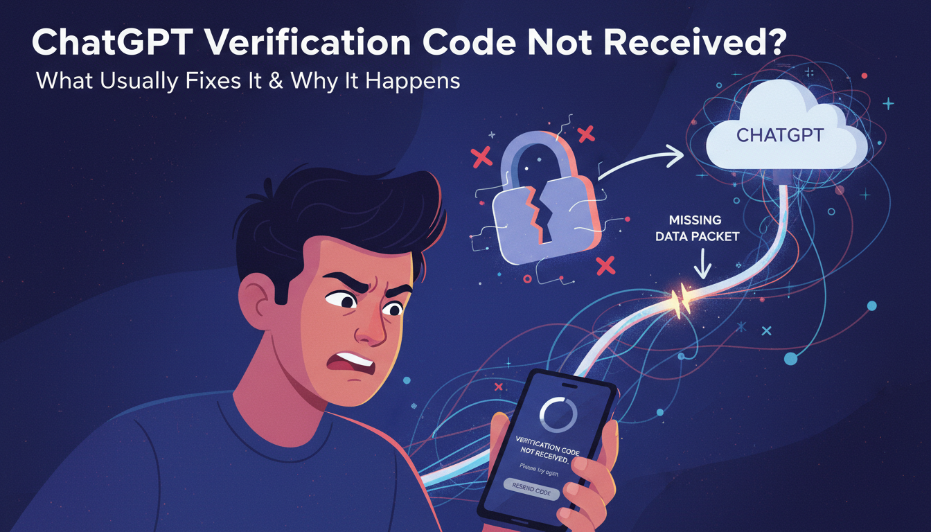 ChatGPT Verification Code Not Received? What Usually Fixes It