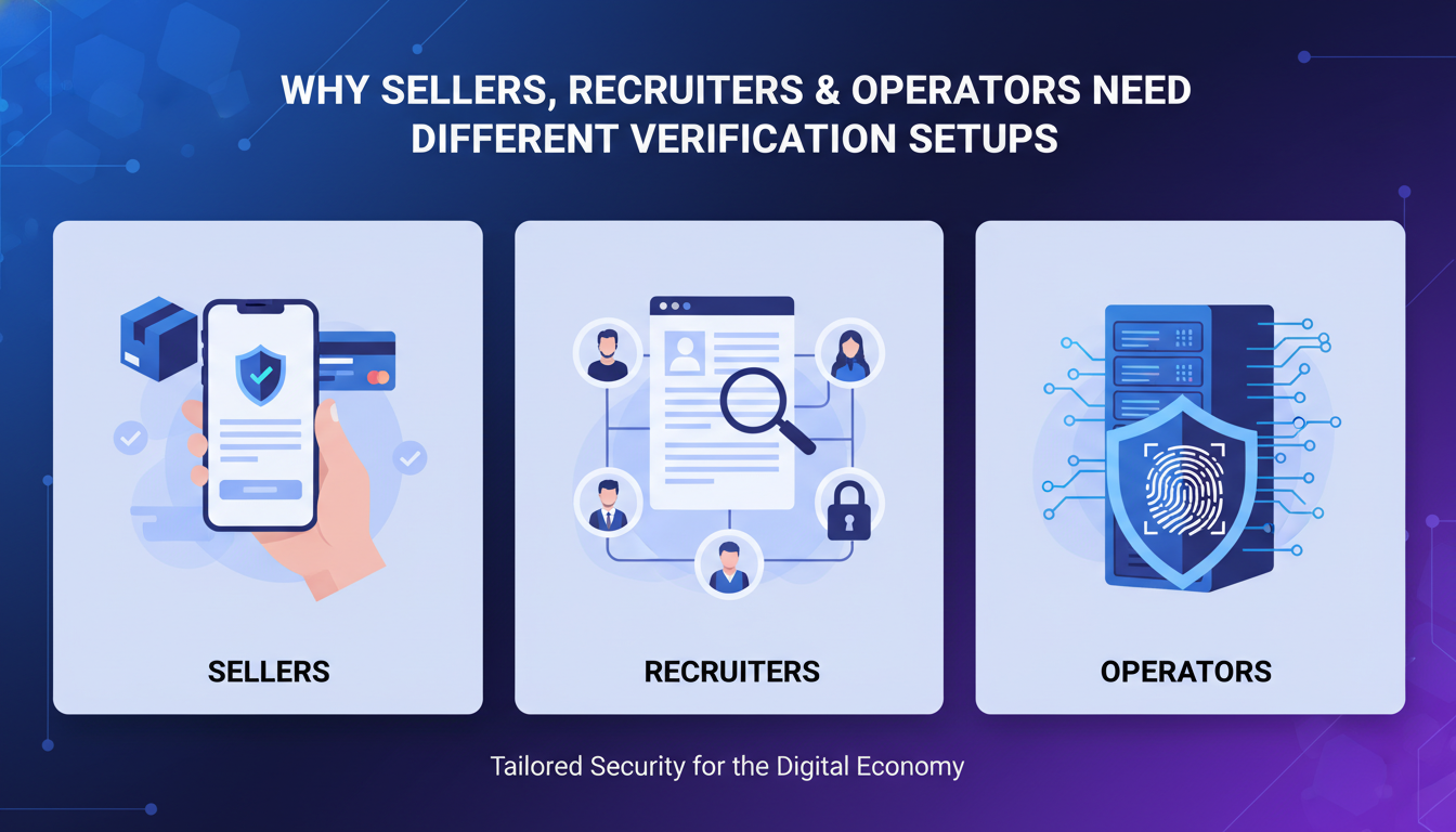 Why Sellers, Recruiters, and Operators Need Different Verification Setups
