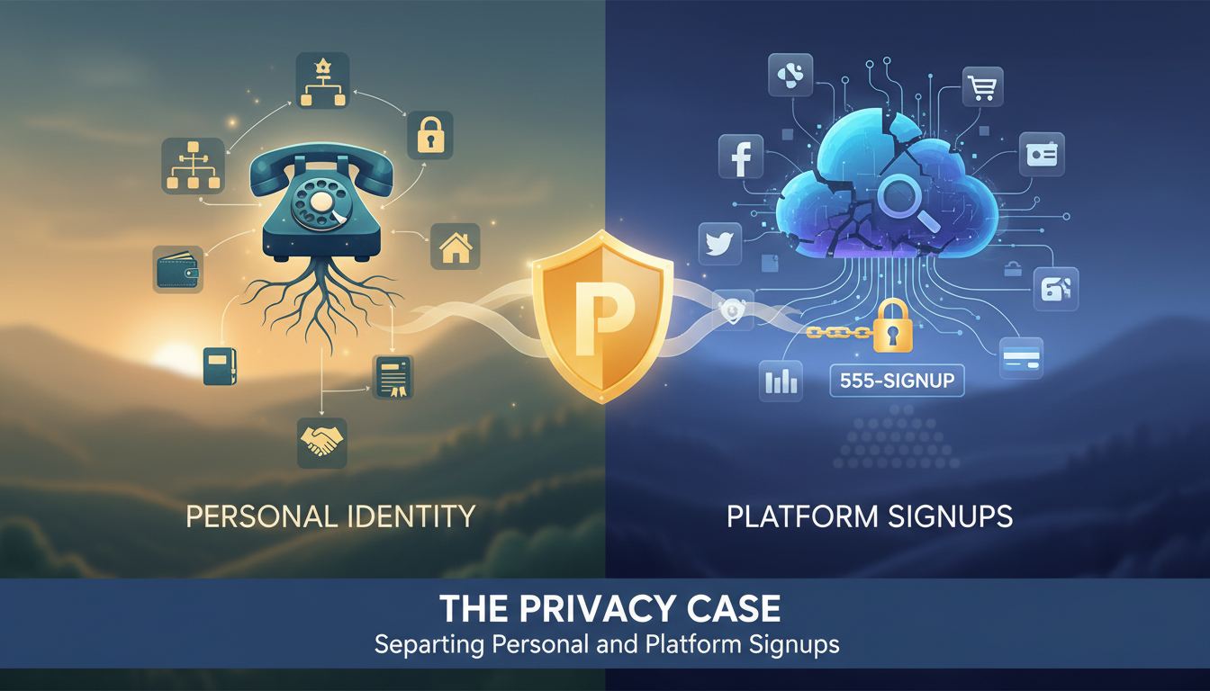 The Privacy Case for Separating Personal and Platform Signups