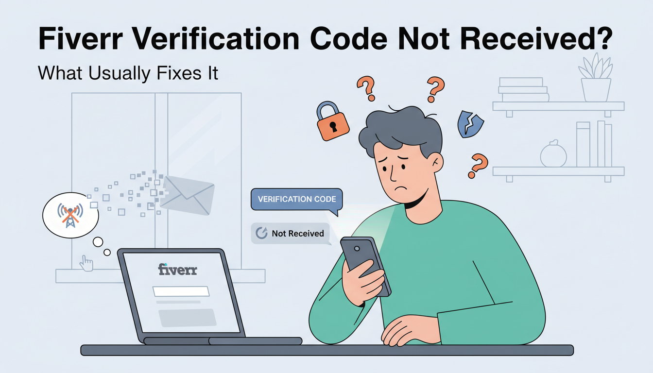 Fiverr Verification Code Not Received? What Usually Fixes It
