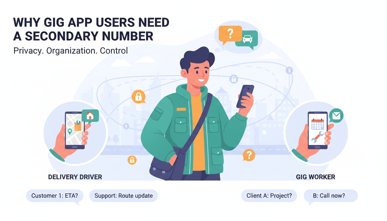 Why Delivery and Gig App Users Often Need a Secondary Number