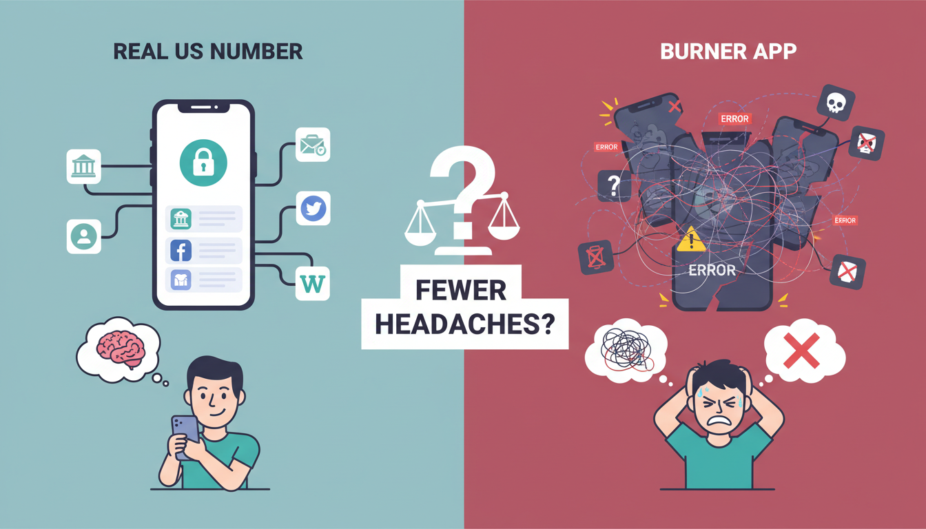 Real US Number vs Burner App: Which Setup Creates Fewer Headaches?